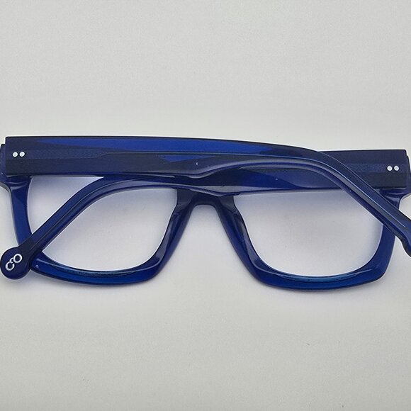 Colors in Optics Sanford Hutton Thompson Cobalt Blue Eyeglasses Frame w/ Case - Picture 12 of 15